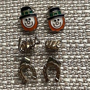 Set of 3 Claire’s Irish St. Patrick’s Day 0.75” Stud Earrings